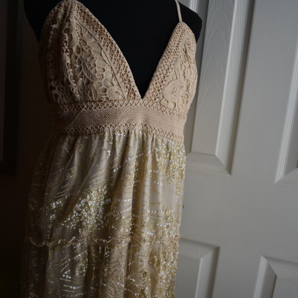 Crochet & glitter dress